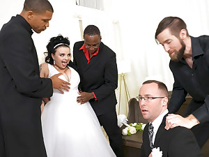 Payton Preslee&#039;s Wedding Turns Rough Interracial Three way