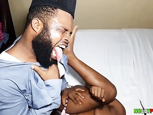 Fledgling dark-hued Nigerian babe gets her honeypot ruined by a good-sized ebony cock