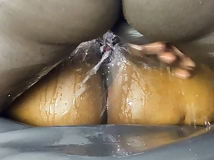 Step-mom gets her pussy ravaged while drizzling like a geyser